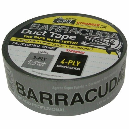 BLUE DOLPHIN SUNDRIES 1.9 in. x 60 yds Professional Grade Duct Tape - Silver & Black 7193287